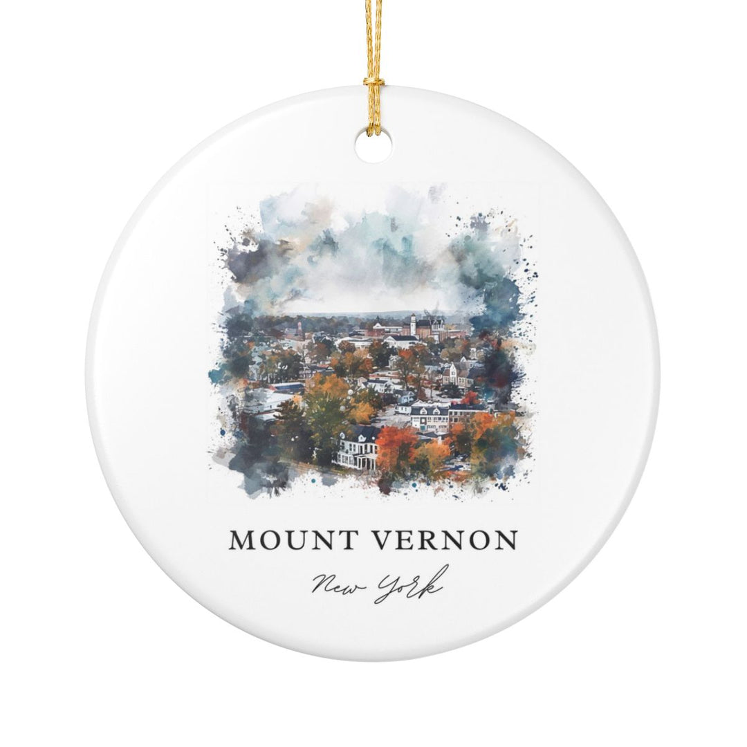 Mount Vernon NY USA Ornament: Unique Mount Vernon Souvenir, Mount Vernon New York Xmas Decor, and Authentic Mount Vernon Gift