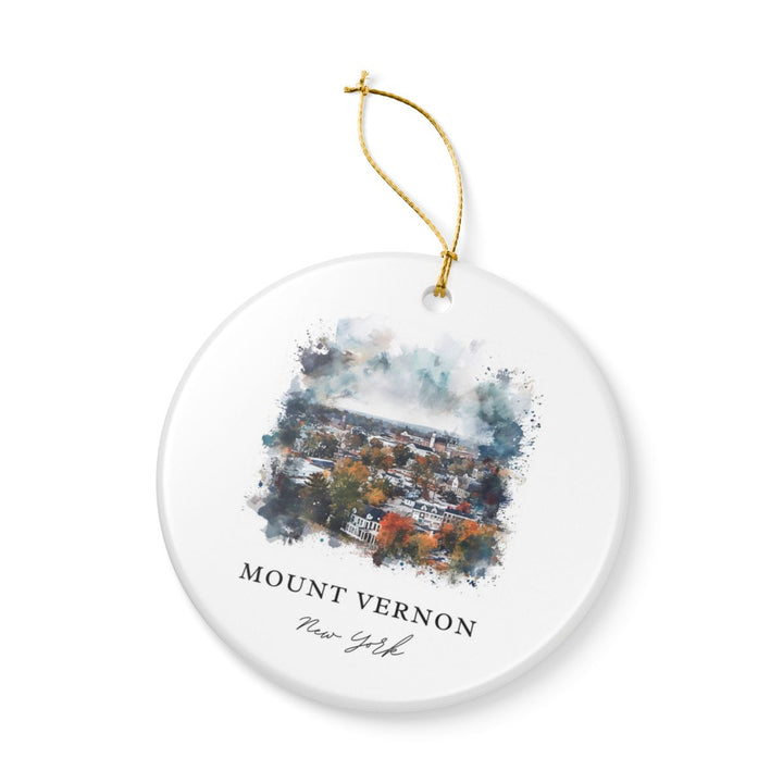 Mount Vernon NY USA Ornament: Unique Mount Vernon Souvenir, Mount Vernon New York Xmas Decor, and Authentic Mount Vernon Gift