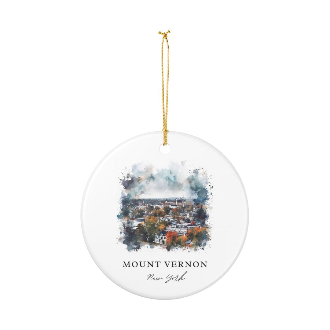 Mount Vernon NY USA Ornament: Unique Mount Vernon Souvenir, Mount Vernon New York Xmas Decor, and Authentic Mount Vernon Gift