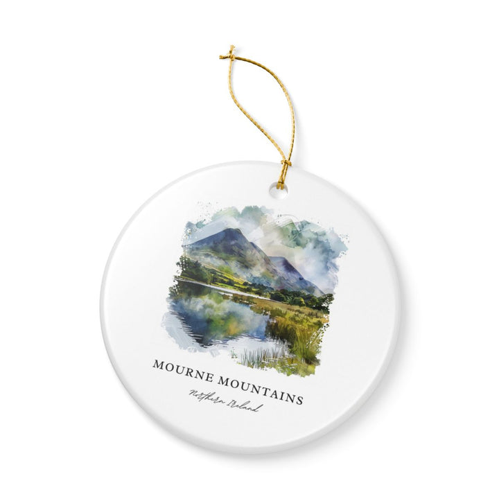 Mourne Mountains Ornament: Unique Mourne Mountains Souvenir, Mourne Mountains Xmas Decor, and Authentic Mourne Mountains Gift