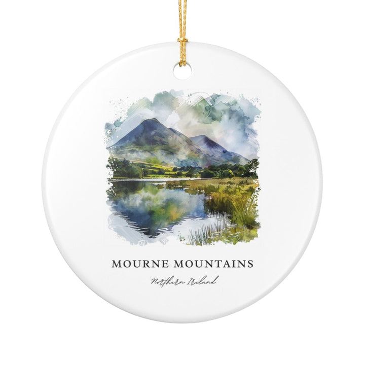 Mourne Mountains Ornament: Unique Mourne Mountains Souvenir, Mourne Mountains Xmas Decor, and Authentic Mourne Mountains Gift