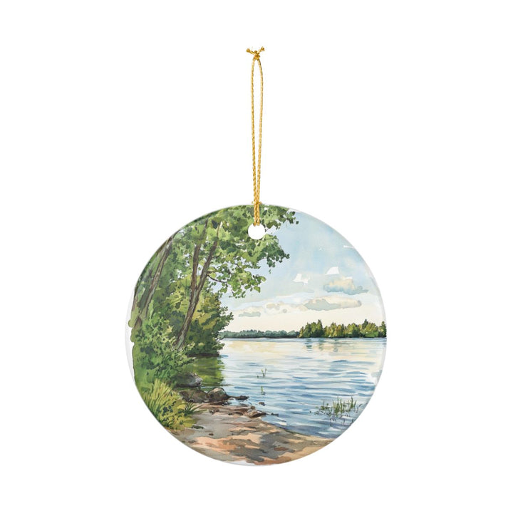 Mullett Lake Michigan USA Ornament: Unique Mullett Lake Souvenir, Mullett Lake Michigan Xmas Decor, and Authentic Mullett Lake Gift
