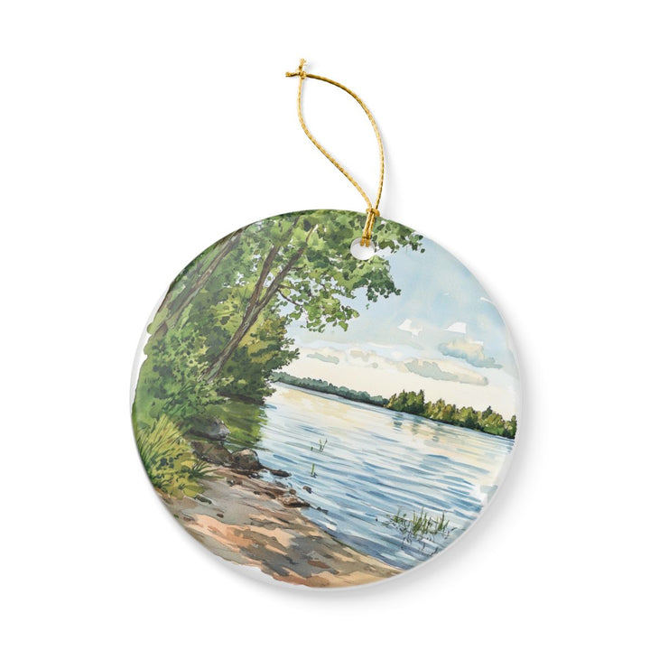 Mullett Lake Michigan USA Ornament: Unique Mullett Lake Souvenir, Mullett Lake Michigan Xmas Decor, and Authentic Mullett Lake Gift