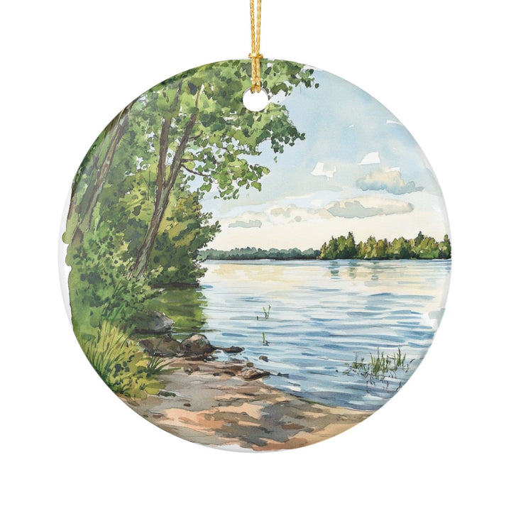 Mullett Lake Michigan USA Ornament: Unique Mullett Lake Souvenir, Mullett Lake Michigan Xmas Decor, and Authentic Mullett Lake Gift