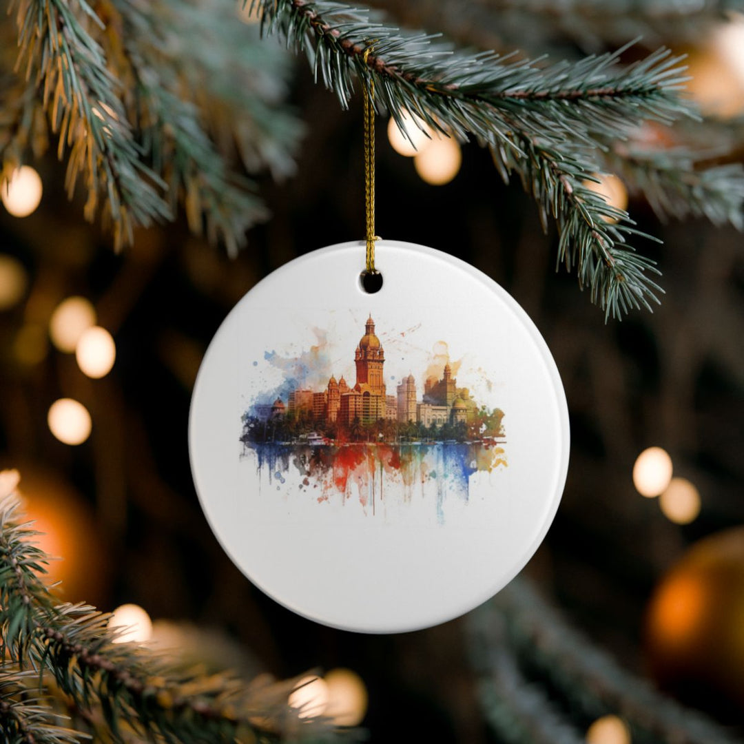 Mumbai India Ornament: Unique Mumbai Souvenir, Mumbai India Xmas Decor, and Authentic Mumbai Gift