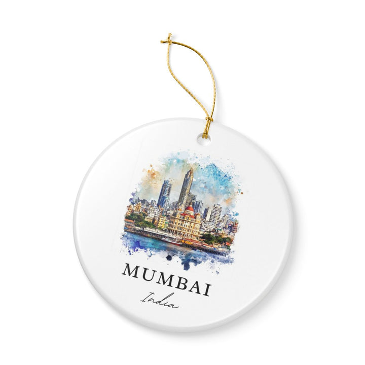 Mumbai India Ornament: Unique Mumbai Souvenir, Mumbai India Xmas Decor, and Authentic Mumbai Gift