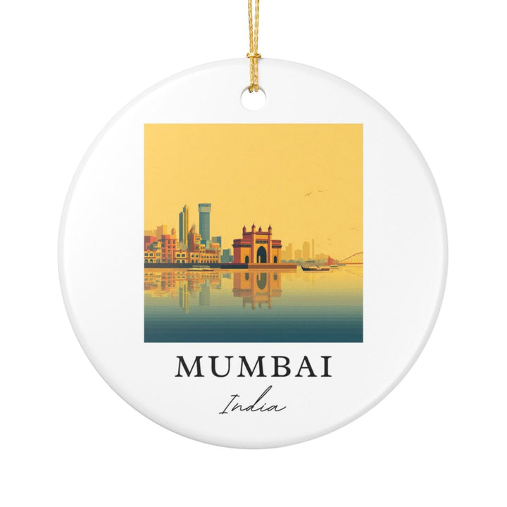 Mumbai India Ornament: Unique Mumbai Souvenir, Mumbai India Xmas Decor, and Authentic Mumbai Gift