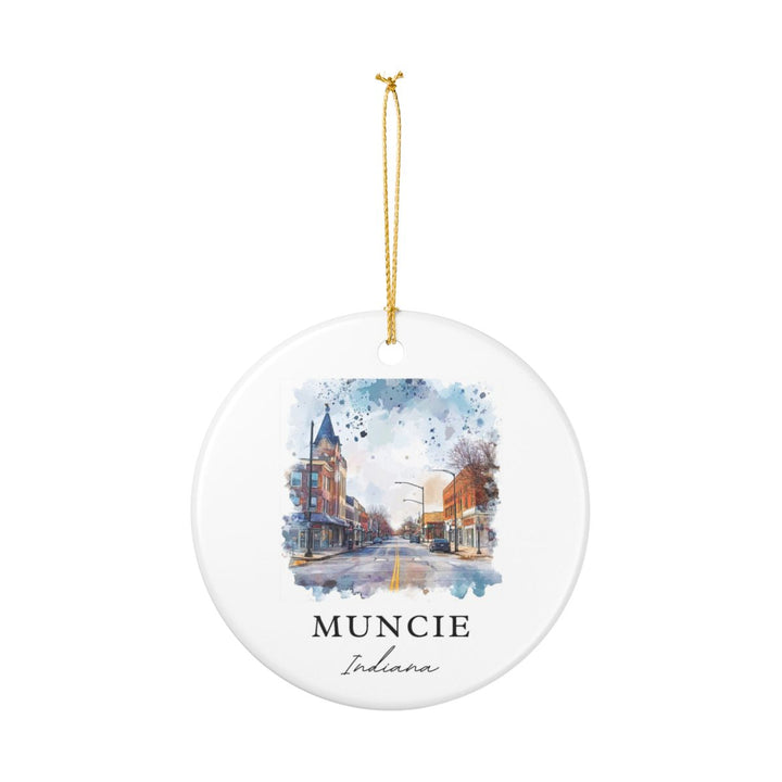 Muncie Indiana Ornament: Unique Muncie Souvenir, Muncie Indiana Xmas Decor, and Authentic Muncie Gift