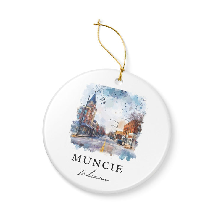 Muncie Indiana Ornament: Unique Muncie Souvenir, Muncie Indiana Xmas Decor, and Authentic Muncie Gift