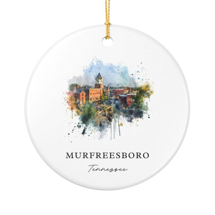 Murfreesboro Tennessee Ornament: Unique Murfreesboro Souvenir, Murfreesboro Tennessee Xmas Decor, and Authentic Murfreesboro Gift