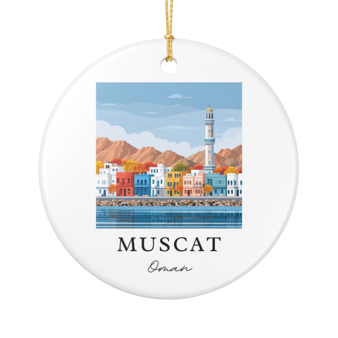 Muscat Oman Ornament: Unique Muscat Oman Souvenir, Muscat Oman Xmas Decor, and Authentic Muscat Oman Gift