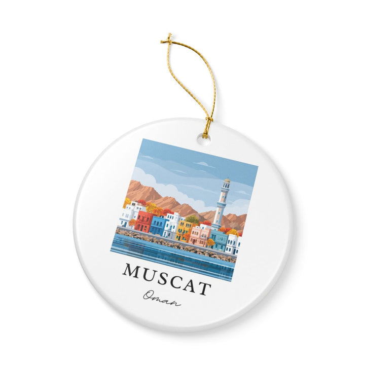 Muscat Oman Ornament: Unique Muscat Oman Souvenir, Muscat Oman Xmas Decor, and Authentic Muscat Oman Gift