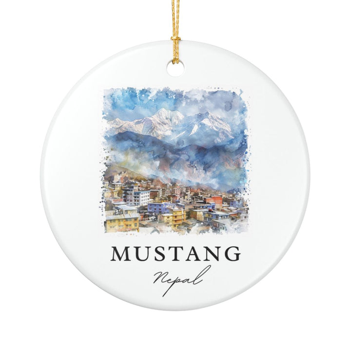 Mustang Nepal Ornament: Unique Mustang Souvenir, Mustang Nepal Xmas Decor, and Authentic Mustang Gift