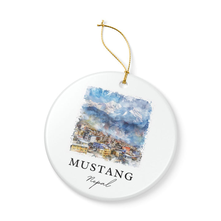 Mustang Nepal Ornament: Unique Mustang Souvenir, Mustang Nepal Xmas Decor, and Authentic Mustang Gift