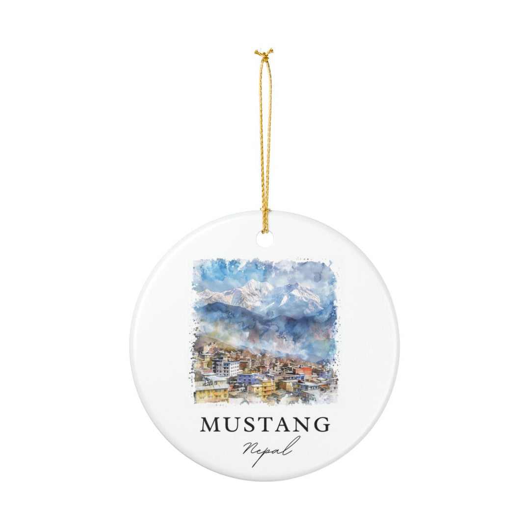 Mustang Nepal Ornament: Unique Mustang Souvenir, Mustang Nepal Xmas Decor, and Authentic Mustang Gift