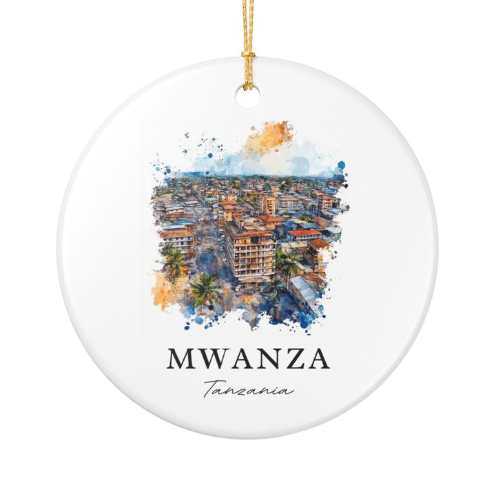 Mwanza Tanzania Ornament: Unique Mwanza Souvenir, Mwanza Tanzania Xmas Decor, and Authentic Mwanza Gift