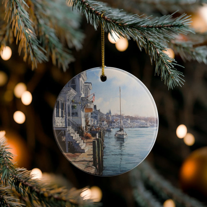Mystic Connecticut Ornament: Unique Mystic Connecticut Souvenir, Mystic Connecticut Xmas Decor, and Authentic Mystic Connecticut Gift
