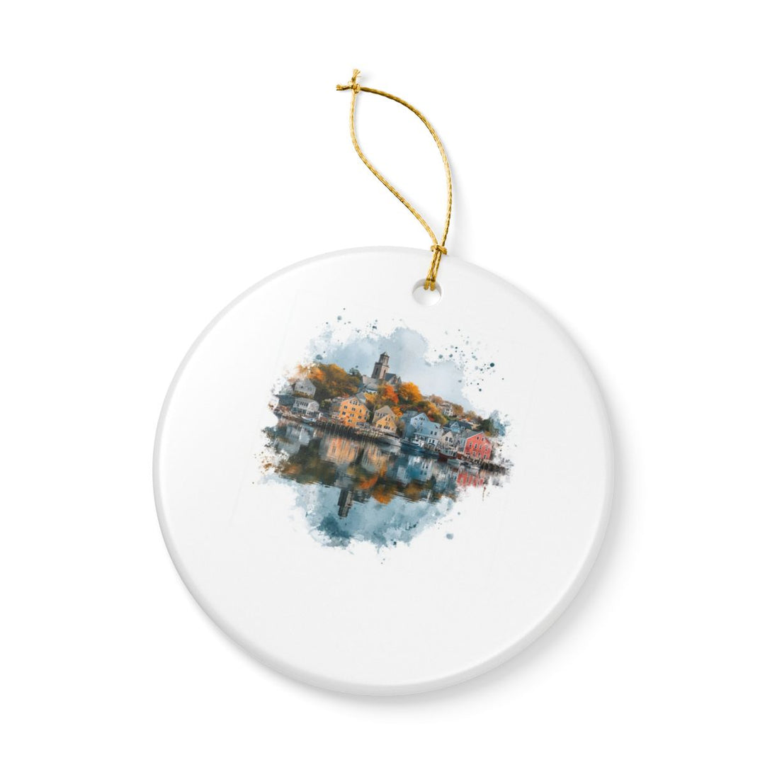 Mystic Connecticut Ornament: Unique Mystic Connecticut Souvenir, Mystic Connecticut Xmas Decor, and Authentic Mystic Connecticut Gift