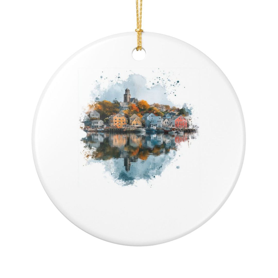 Mystic Connecticut Ornament: Unique Mystic Connecticut Souvenir, Mystic Connecticut Xmas Decor, and Authentic Mystic Connecticut Gift
