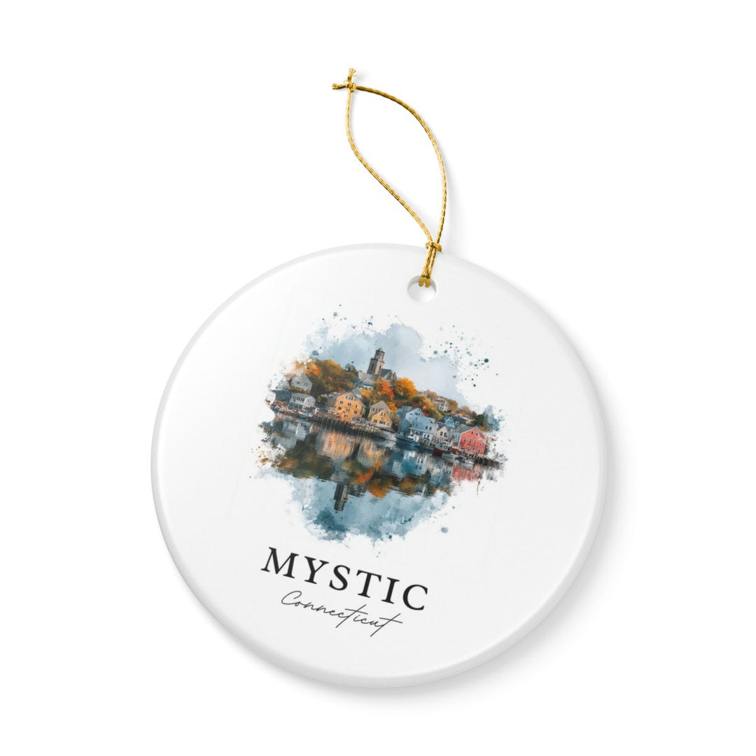 Mystic Connecticut Ornament | Christmas Travel Souvenir Gift