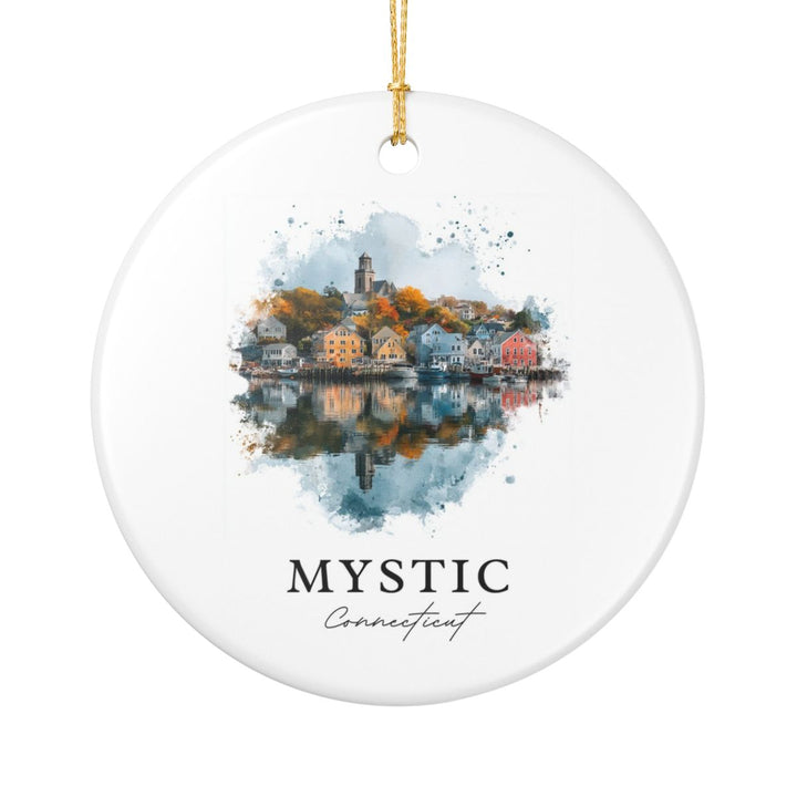 Mystic Connecticut Ornament | Christmas Travel Souvenir Gift