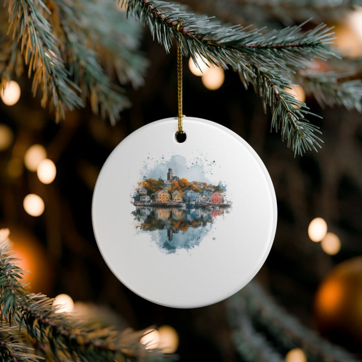 Mystic Connecticut Ornament: Unique Mystic Connecticut Souvenir, Mystic Connecticut Xmas Decor, and Authentic Mystic Connecticut Gift