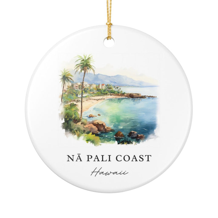 Nā Pali Coast Hawaii Ornament: Unique Nā Pali Coast Souvenir, Nā Pali Coast Hawaii Xmas Decor, and Authentic Nā Pali Coast Gift