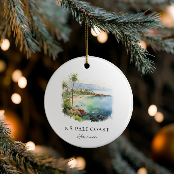 Nā Pali Coast Hawaii Ornament: Unique Nā Pali Coast Souvenir, Nā Pali Coast Hawaii Xmas Decor, and Authentic Nā Pali Coast Gift