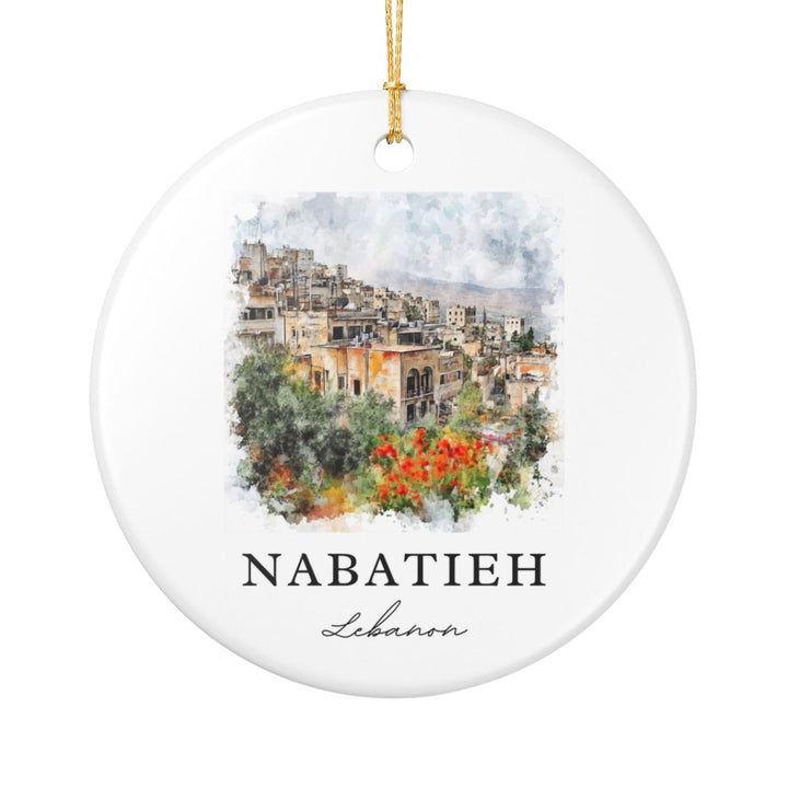 Nabatieh Lebanon Ornament: Unique Nabatieh Souvenir, Nabatieh Lebanon Xmas Decor, and Authentic Nabatieh Gift