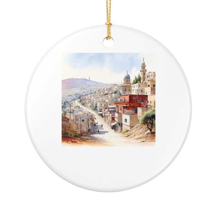 Nablus Palestine Ornament: Unique Nablus Palestine Souvenir, Nablus Palestine Xmas Decor, and Authentic Nablus Palestine Gift