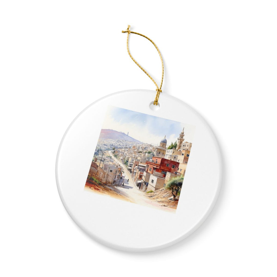 Nablus Palestine Ornament: Unique Nablus Palestine Souvenir, Nablus Palestine Xmas Decor, and Authentic Nablus Palestine Gift