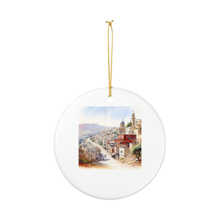 Nablus Palestine Ornament: Unique Nablus Palestine Souvenir, Nablus Palestine Xmas Decor, and Authentic Nablus Palestine Gift