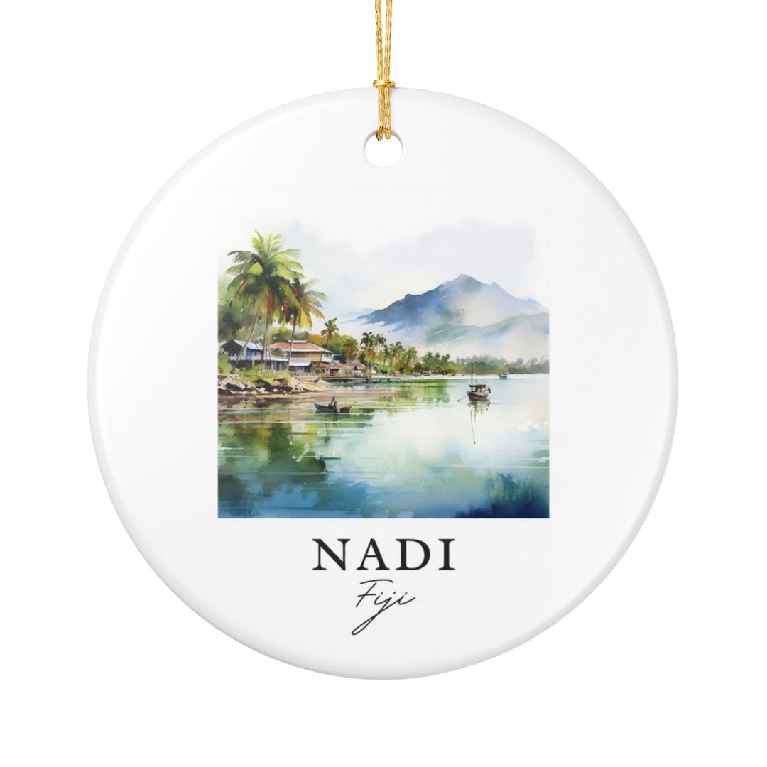 Nadi Fiji Ornament: Unique Nadi Fiji Souvenir, Nadi Fiji Xmas Decor, and Authentic Nadi Fiji Gift