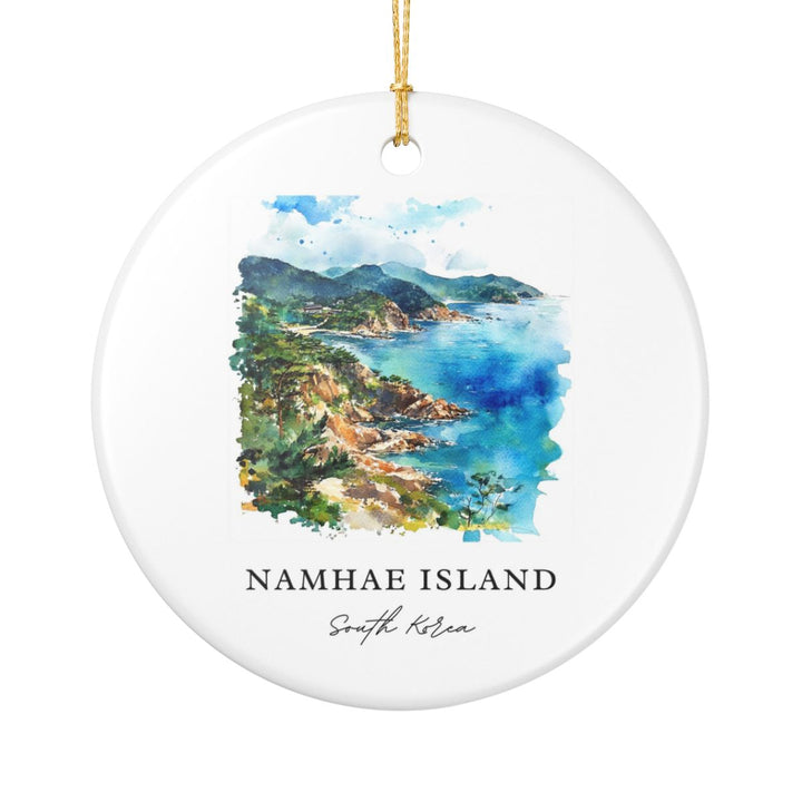 Namhae Island South Korea Ornament: Unique Namhae Island Souvenir, Namhae Island South Korea Xmas Decor, and Authentic Namhae Island Gift