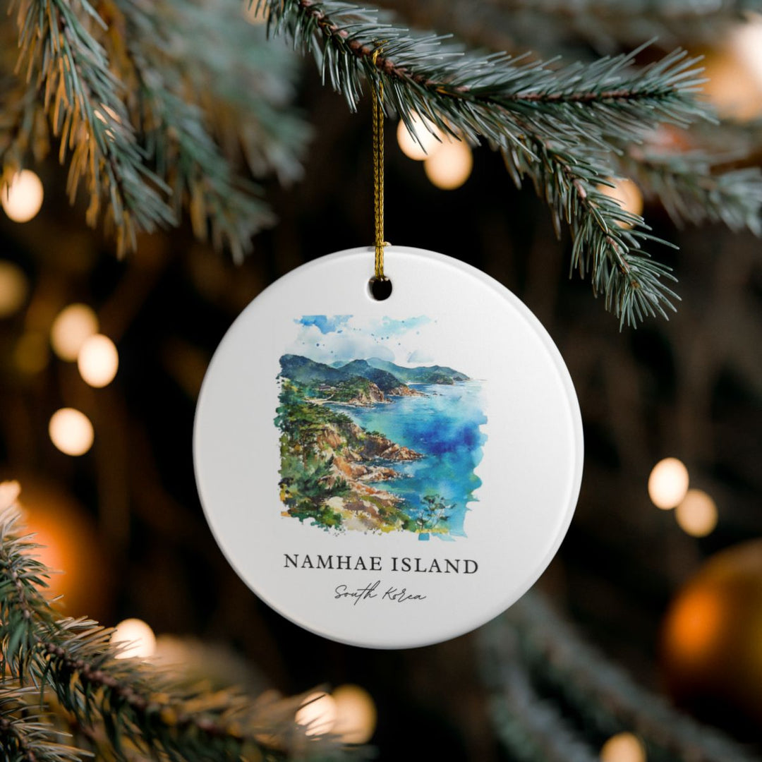 Namhae Island South Korea Ornament: Unique Namhae Island Souvenir, Namhae Island South Korea Xmas Decor, and Authentic Namhae Island Gift
