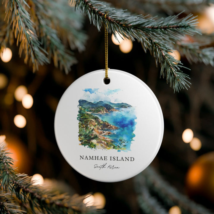 Namhae Island South Korea Ornament: Unique Namhae Island Souvenir, Namhae Island South Korea Xmas Decor, and Authentic Namhae Island Gift
