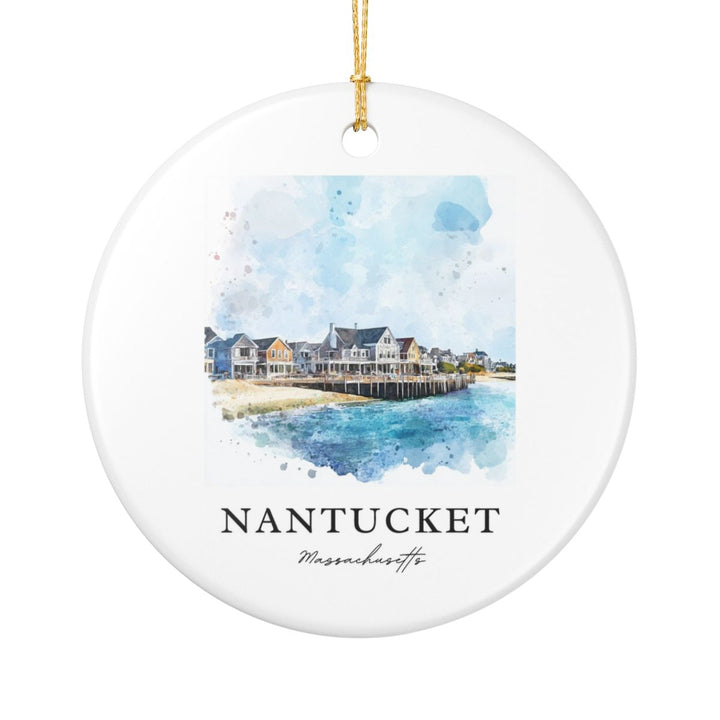 Nantucket Massachusetts USA Ornament | Christmas Travel Souvenir Gift