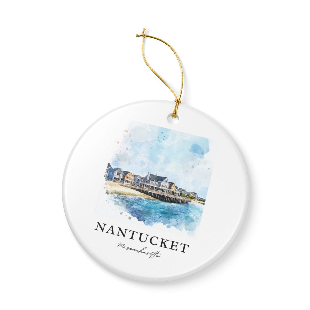 Nantucket Massachusetts USA Ornament | Christmas Travel Souvenir Gift