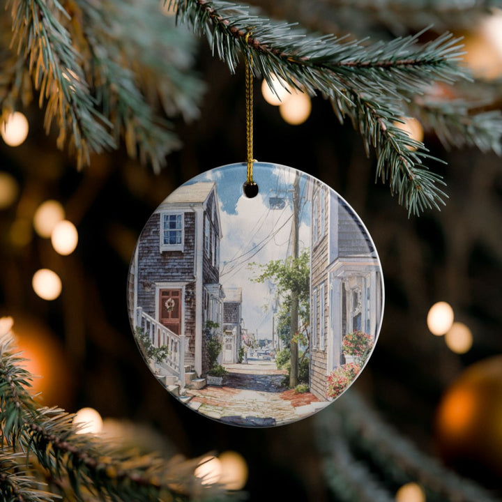 Nantucket Massachusetts USA Ornament: Unique Nantucket Souvenir, Nantucket Massachusetts Xmas Decor, and Authentic Nantucket Gift