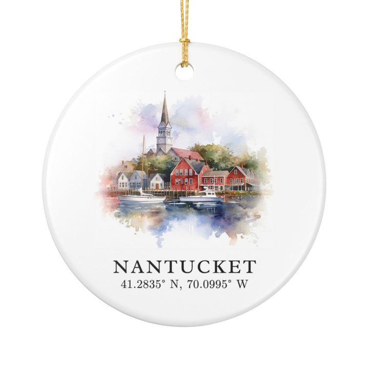 Nantucket USA Ornament: Unique Nantucket Souvenir, Nantucket USA Xmas Decor, and Authentic Nantucket Gift