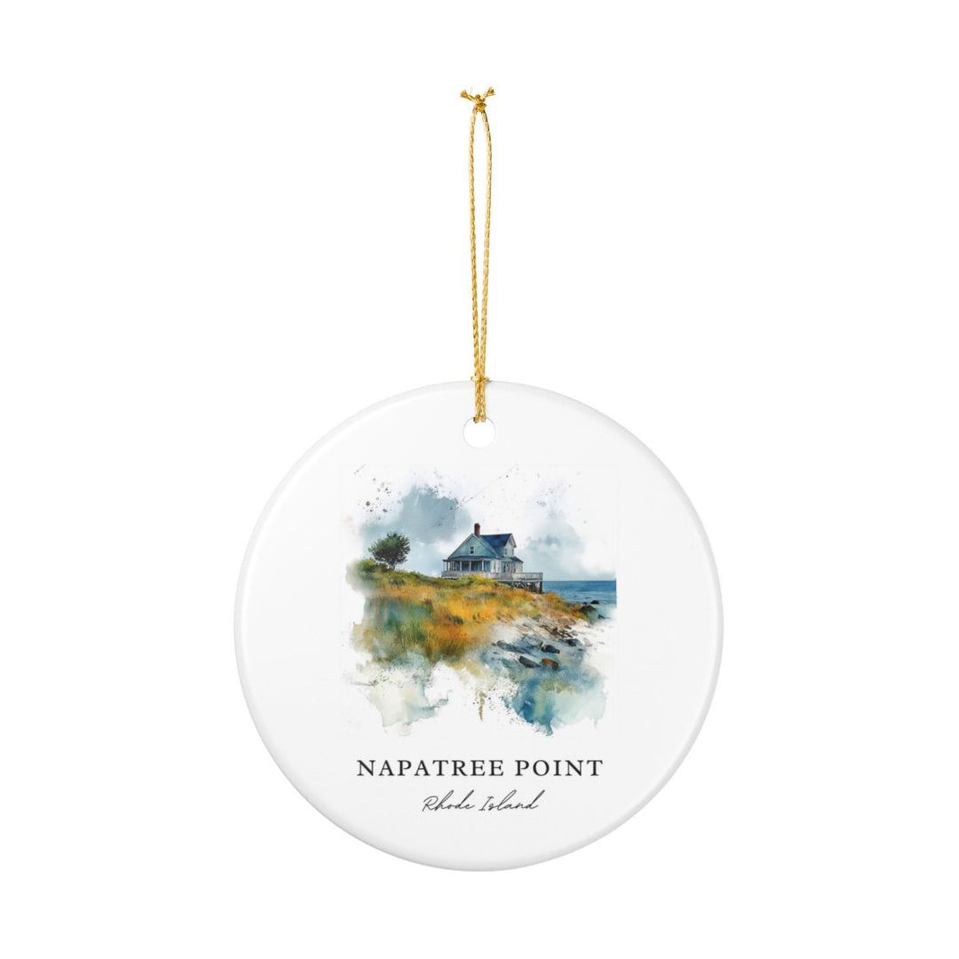 Napatree Point RI USA Ornament: Unique Napatree Point Souvenir, Napatree Point Rhode Island Xmas Decor, and Authentic Napatree Point Gift