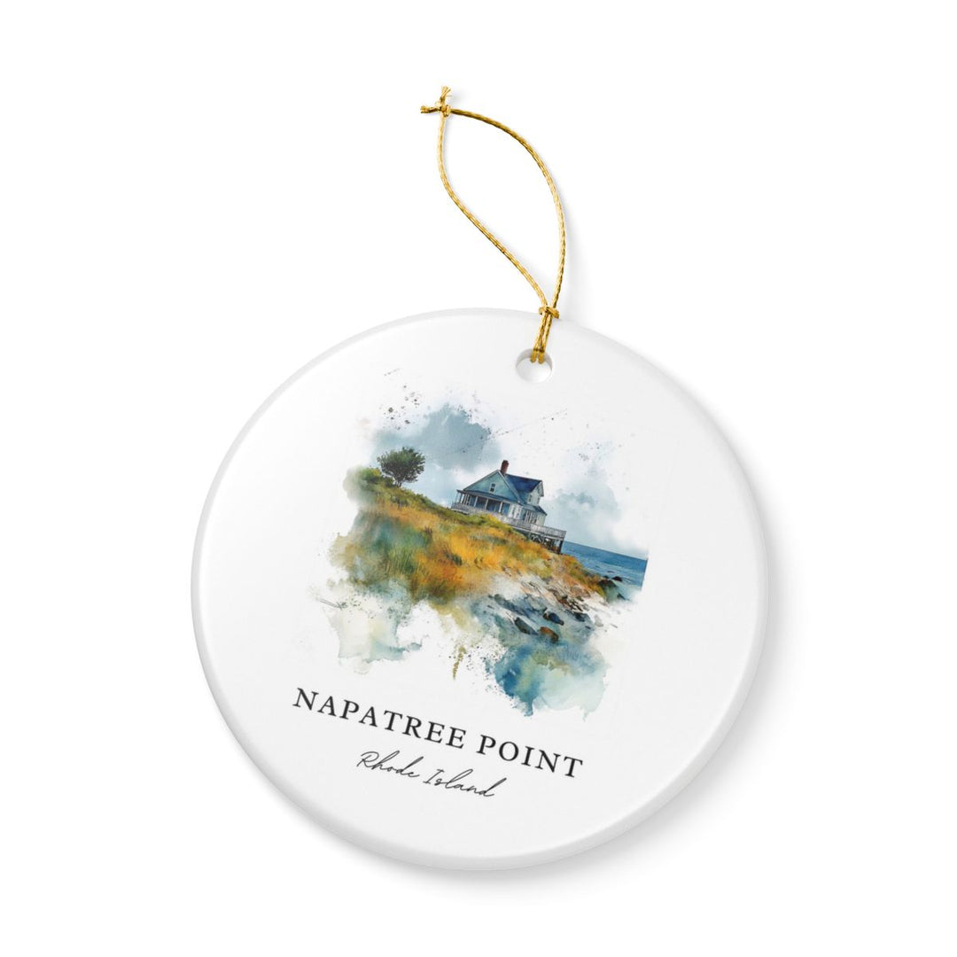 Napatree Point RI USA Ornament: Unique Napatree Point Souvenir, Napatree Point Rhode Island Xmas Decor, and Authentic Napatree Point Gift