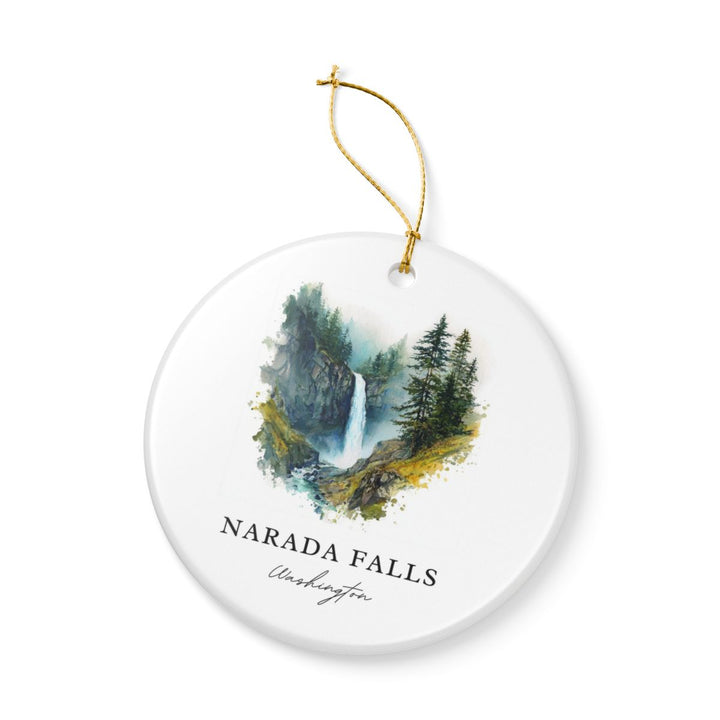 Narada Falls Washington USA Ornament: Unique Narada Falls Souvenir, Narada Falls Washington Xmas Decor, and Authentic Narada Falls Gift