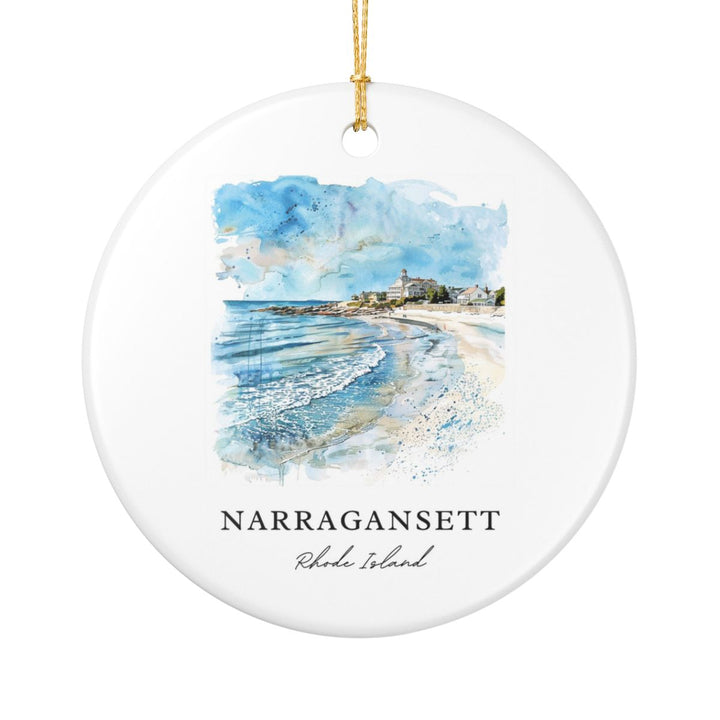 Narragansett Rhode Island Rhode Island Ornament: Unique Narragansett Rhode Island Souvenir, Narragansett Rhode Island Rhode Island Xmas Decor
