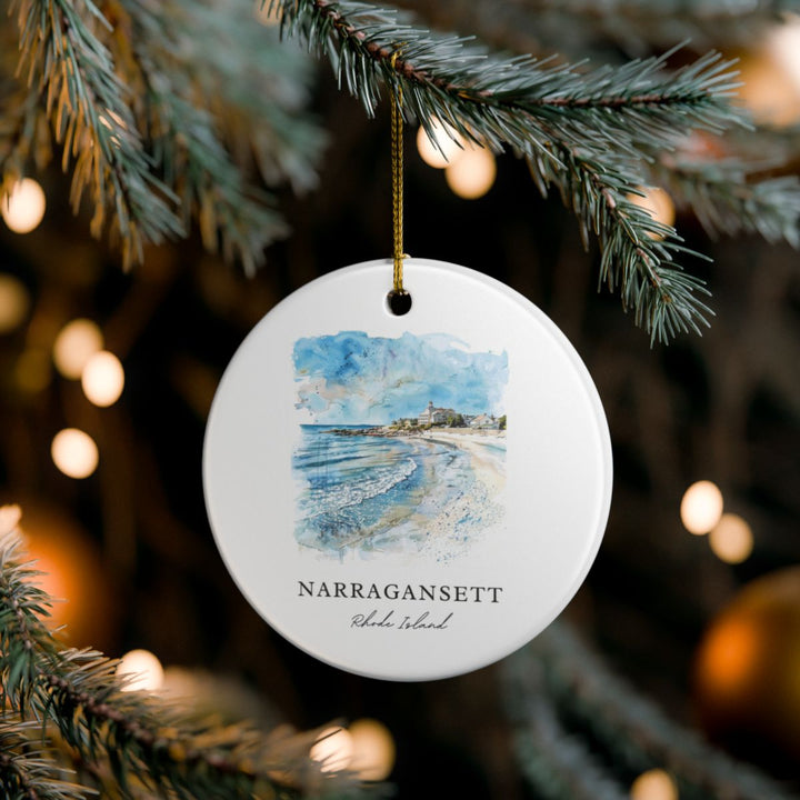 Narragansett Rhode Island Rhode Island Ornament: Unique Narragansett Rhode Island Souvenir, Narragansett Rhode Island Rhode Island Xmas Decor
