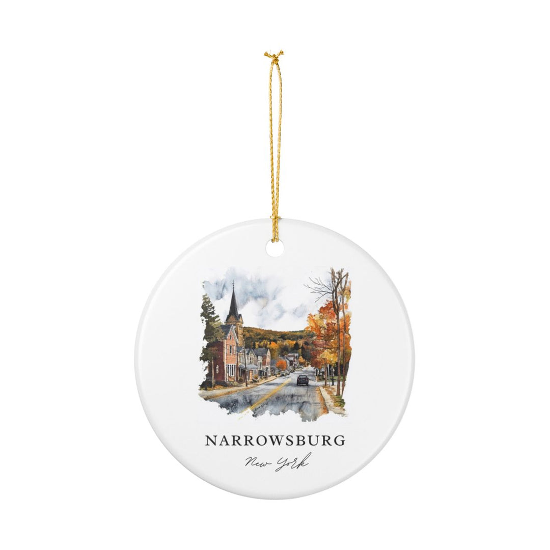 Narrowsburg New York USA Ornament: Unique Narrowsburg Souvenir, Narrowsburg New York Xmas Decor, and Authentic Narrowsburg Gift