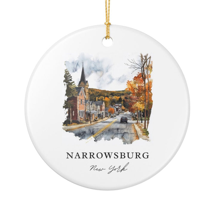 Narrowsburg New York USA Ornament: Unique Narrowsburg Souvenir, Narrowsburg New York Xmas Decor, and Authentic Narrowsburg Gift