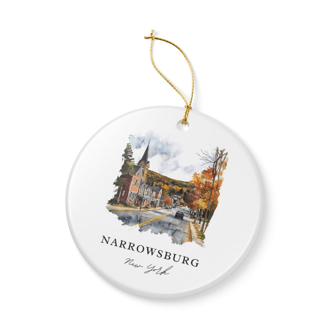 Narrowsburg New York USA Ornament: Unique Narrowsburg Souvenir, Narrowsburg New York Xmas Decor, and Authentic Narrowsburg Gift