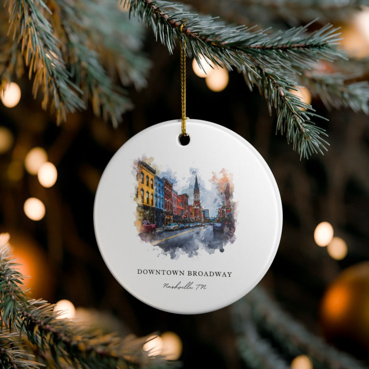 Nashville Tennessee Ornament: Unique Nashville Souvenir, Nashville Tennessee Xmas Decor, and Authentic Nashville Gift