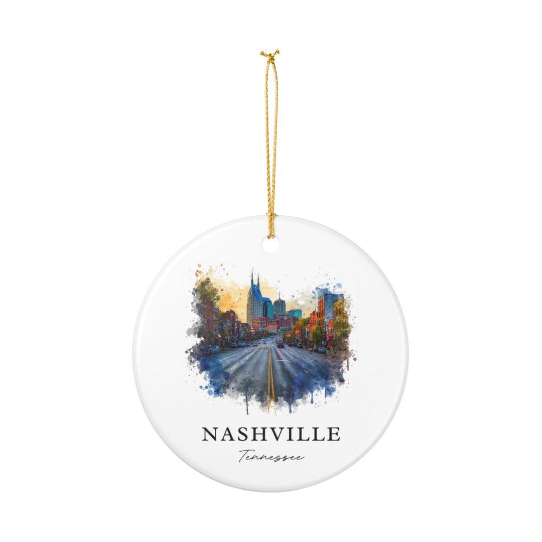 Nashville Tennessee Ornament: Unique Nashville Souvenir, Nashville Tennessee Xmas Decor, and Authentic Nashville Gift